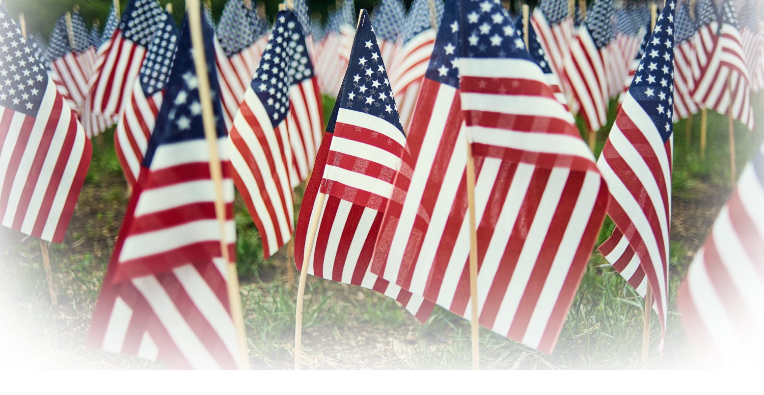 A field of flags