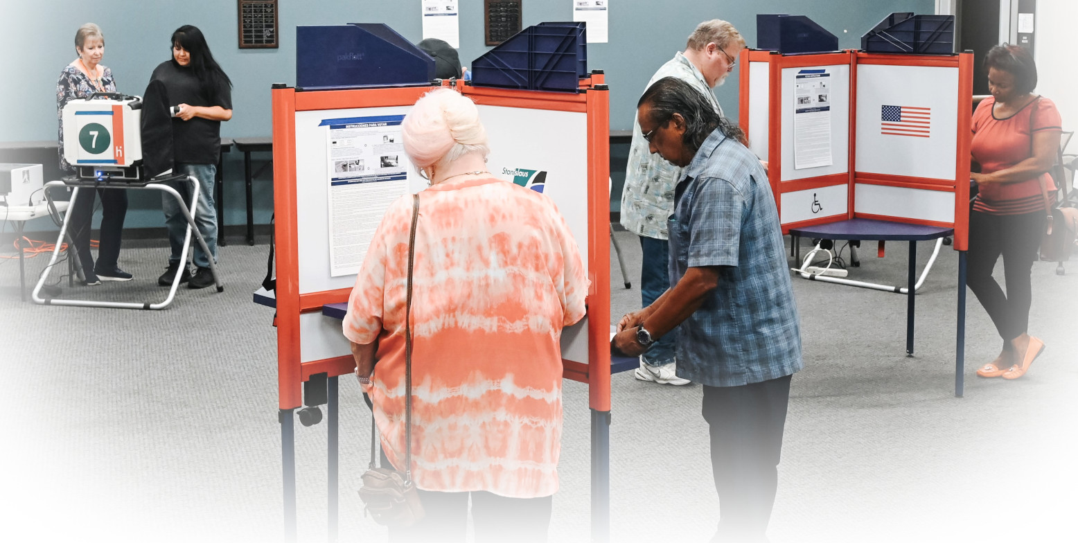 Voters voting a the booths